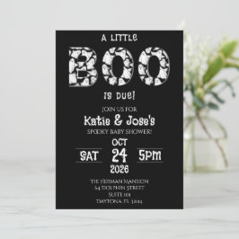 Una pequeña boo está en camino Invitación a la fie