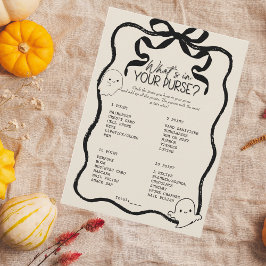 Una pequeña Boo ¿Qué hay en tu bolso? Tarjeta de j