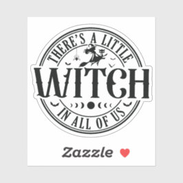 Una Pequeña Bruja En Todo El Pegatina De Vinilo Es