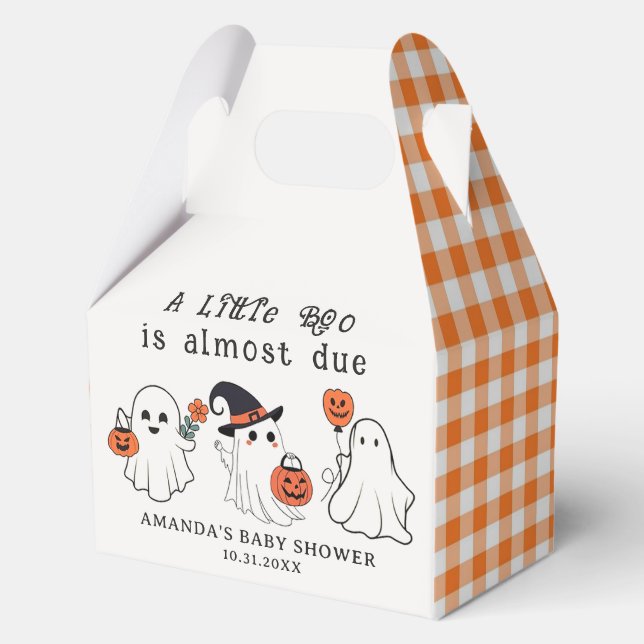 Una pequeña caja de Baby Shower de Boo Halloween (Anverso)