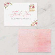 Una pequeña calabaza dulce tarjeta de agradecimien