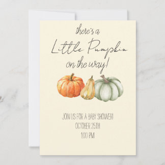 Una pequeña calabaza está en camino Invitación a b