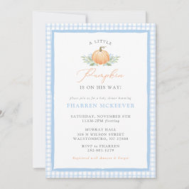 Una pequeña calabaza | Invitación de Baby Shower d