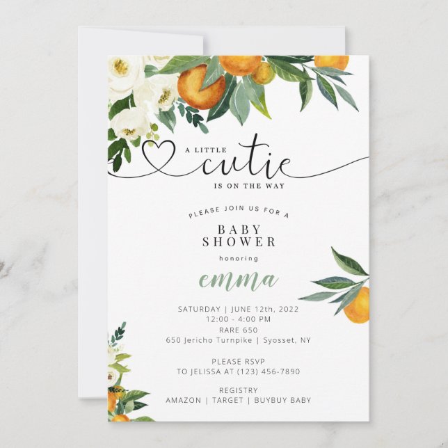Una Pequeña Cita Está En Camino De La Invitación (Anverso)