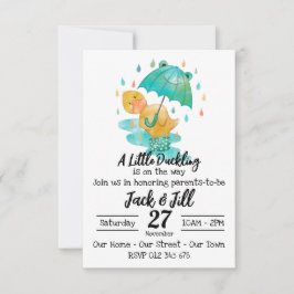 Una pequeña cría de pato está en camino invitación