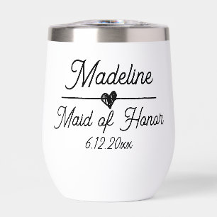 Una pequeña doncella de honor personalizada