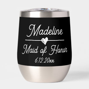 Una pequeña doncella de honor personalizada