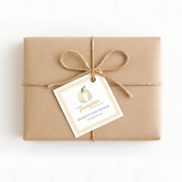 Una pequeña etiqueta de favor de Baby Shower de ca