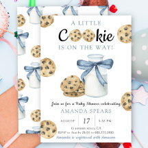 Una pequeña galleta está en camino Invitación para