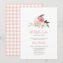 Una pequeña invitación a Baby Shower de Cutie Peac