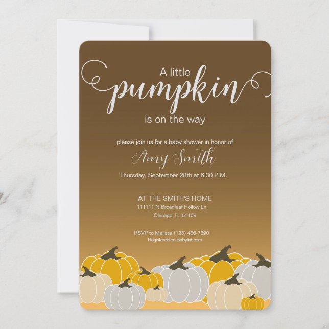 Una pequeña invitación a bañarse con calabaza (Anverso)