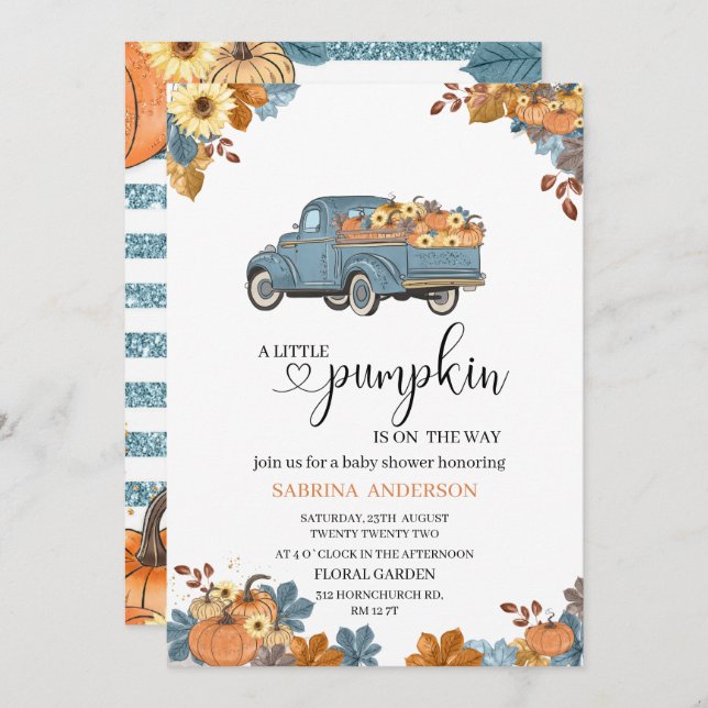 Una pequeña invitación a bañarse con calabaza (Anverso / Reverso)