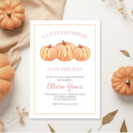 Una pequeña invitación a cuadros rosados para baby
