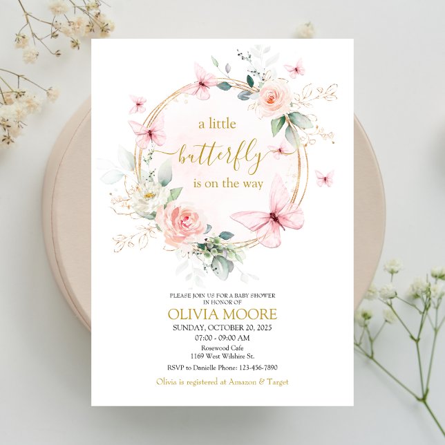 Una pequeña invitación a la ducha de una mariposa (Subido por el creador)
