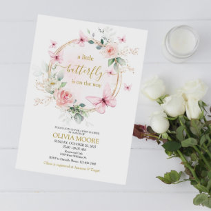 Una pequeña invitación a la ducha de una mariposa