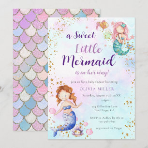 Una pequeña invitación a la sirena en Baby Shower