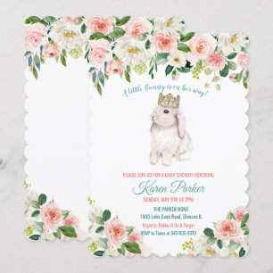 Una pequeña invitación de baby shower de acuarela 