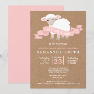 Una pequeña invitación de Baby Shower del chica