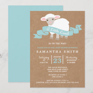 Una pequeña invitación de Baby Shower del muchacho