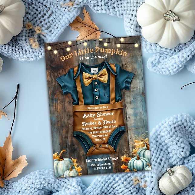 Una pequeña invitación de Baby Shower rústica de c (Subido por el creador)