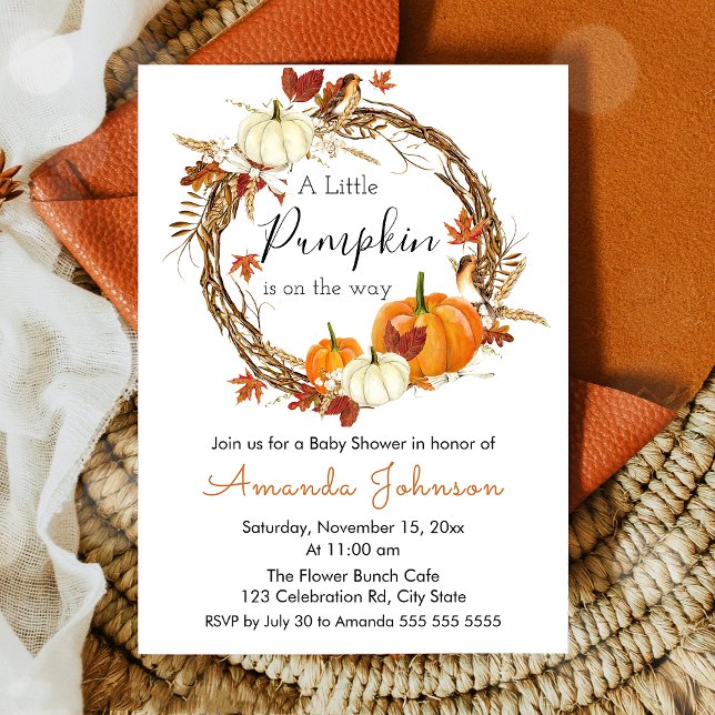 Una pequeña invitación de calabaza a Baby Shower (Subido por el creador)