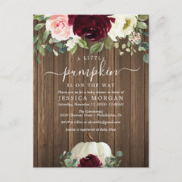 Una pequeña invitación de calabaza a Baby Shower