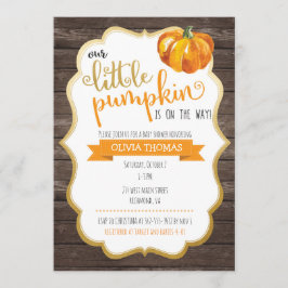 Una pequeña invitación de calabaza en Baby Shower