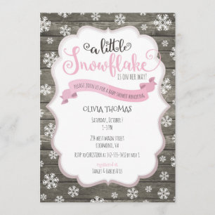 Una pequeña invitación de Snowflake a Baby Shower