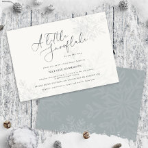 Una pequeña invitación para una ducha con copos de