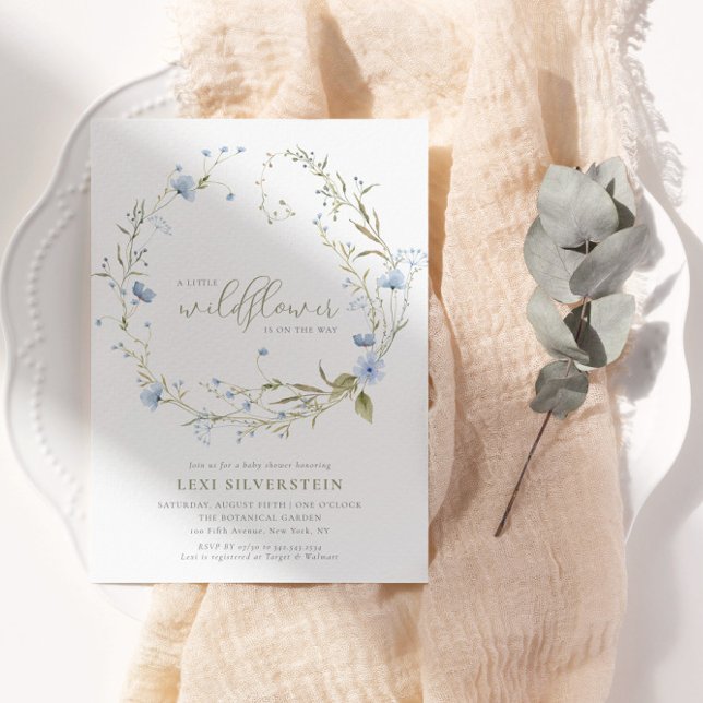 Una pequeña invitación verde boho de florecilla si (Subido por el creador)