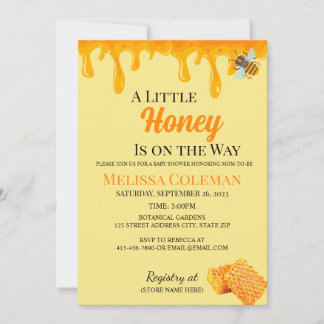 Una pequeña miel está en camino Invitación