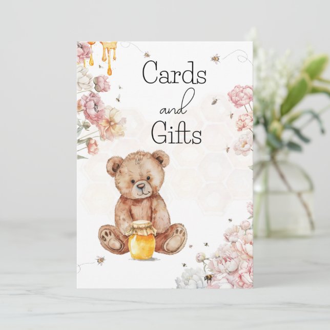 Una pequeña miel está en camino Rótulo de tarjetas (Anverso de pie)