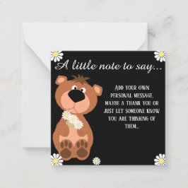 Una pequeña nota para decir que piensa en ti edita