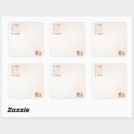 Una pequeña nota para el bebé Pegatina dentro del 