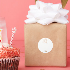 Una pequeña nota para el bebé Pegatina por regalo