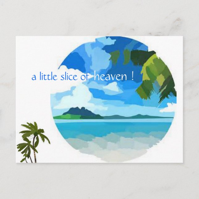 ¡una pequeña porción del cielo!  Postal (Anverso)