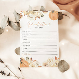 Una Pequeña Predicción De Calabaza Para Tarjeta De