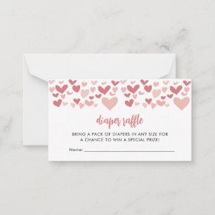 Una pequeña tarjeta Baby Shower Diaper Raffle