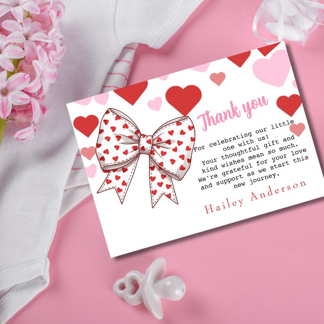 Una pequeña tarjeta de Baby Shower Gracias (A Little Sweetheart Thank You Baby Shower Card)
