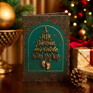 Una pequeña tarjeta de milagro de Navidad está en