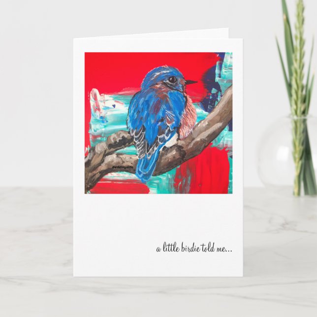 Una pequeña tarjeta de notas de pájaro (Anverso)