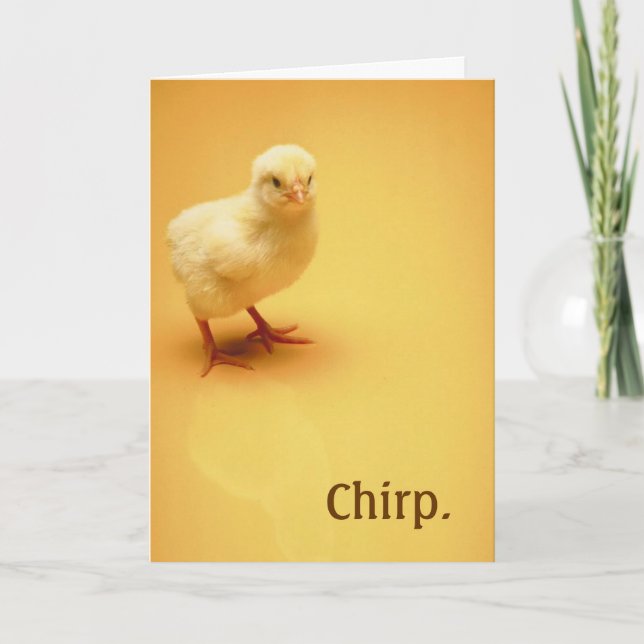 Una pequeña tarjeta de Pascua para Chick (Anverso)