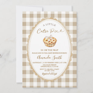 Una pequeña tartaleta adorable Invitación rústica 