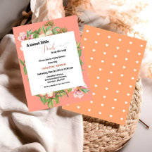 Una pequeña y dulce invitación a la ducha para beb