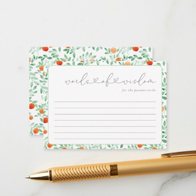 Una pequeña y moderna tarjeta de consejos de Baby  (Anverso/Reverso In Situ)