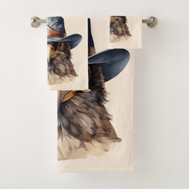 Una pichón divertida con un gorra de vaquero, acua (In situ)