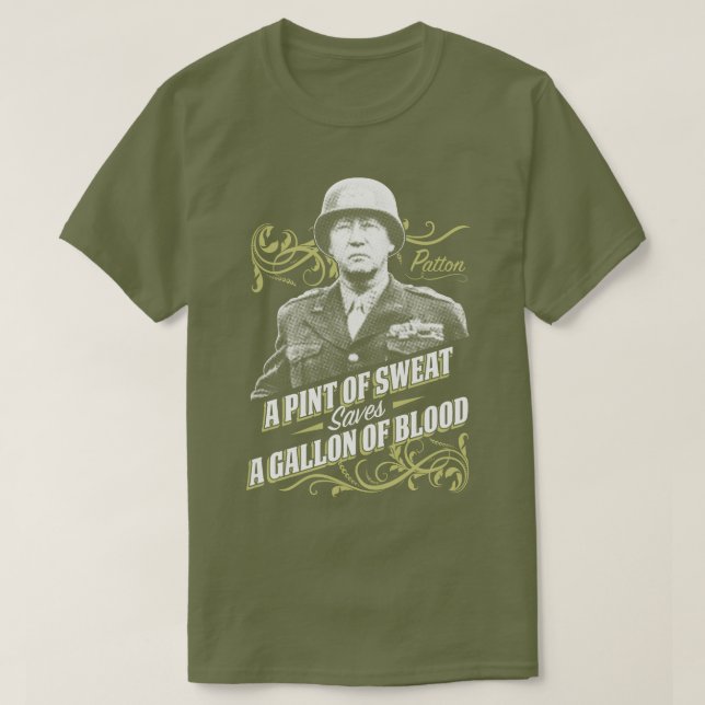 Una pinta de la camiseta militar de la historia de (Diseño del anverso)