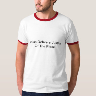 Una pistola entrega justicia de la pieza camiseta