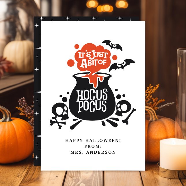 Una pizca de Hocus Pocus Tarjeta de clase de Hallo (Subido por el creador)