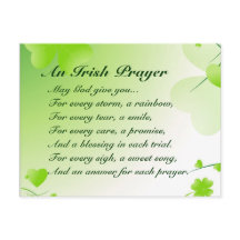 Una plegaria irlandesa - postal